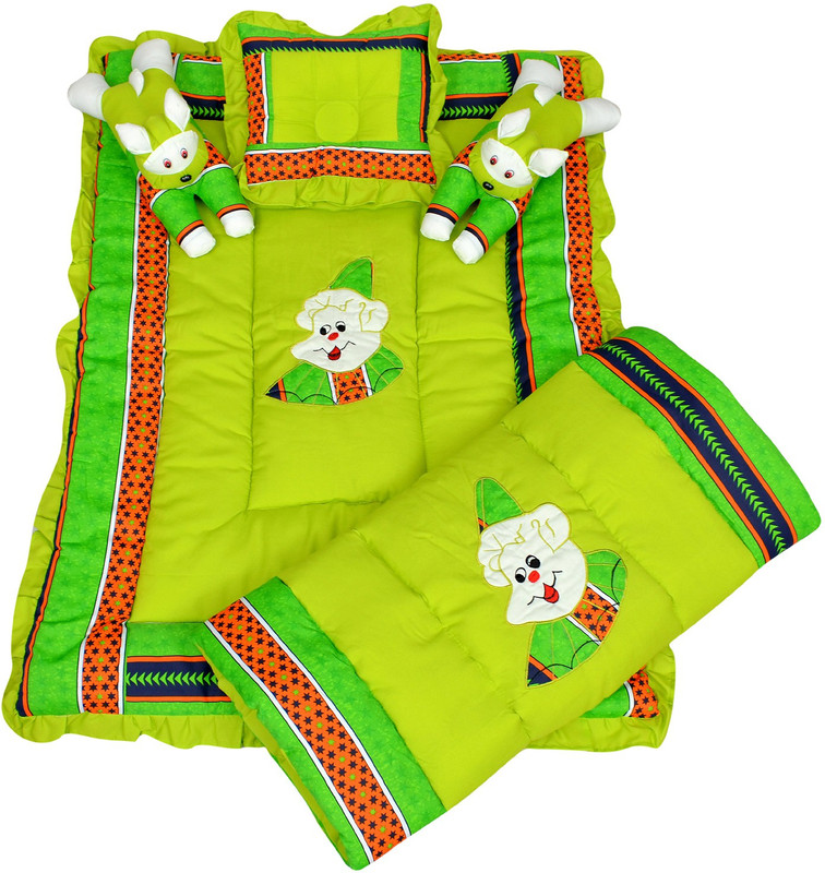 maple krafts Polycotton Bedding Set(Green Line)