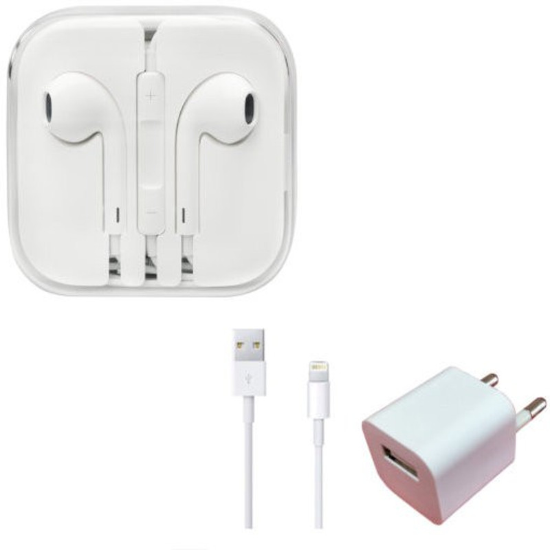 parbati enterprise Headphone Accessory Combo for Iphone, Ipod, Ios Device(White)