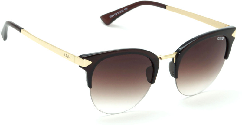 IDEE Clubmaster, Round Sunglasses(Brown)