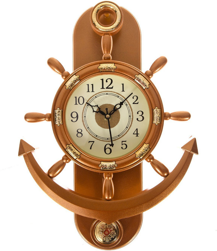 Smile2u Retailers Analog Wall Clock(Copper, With Glass)