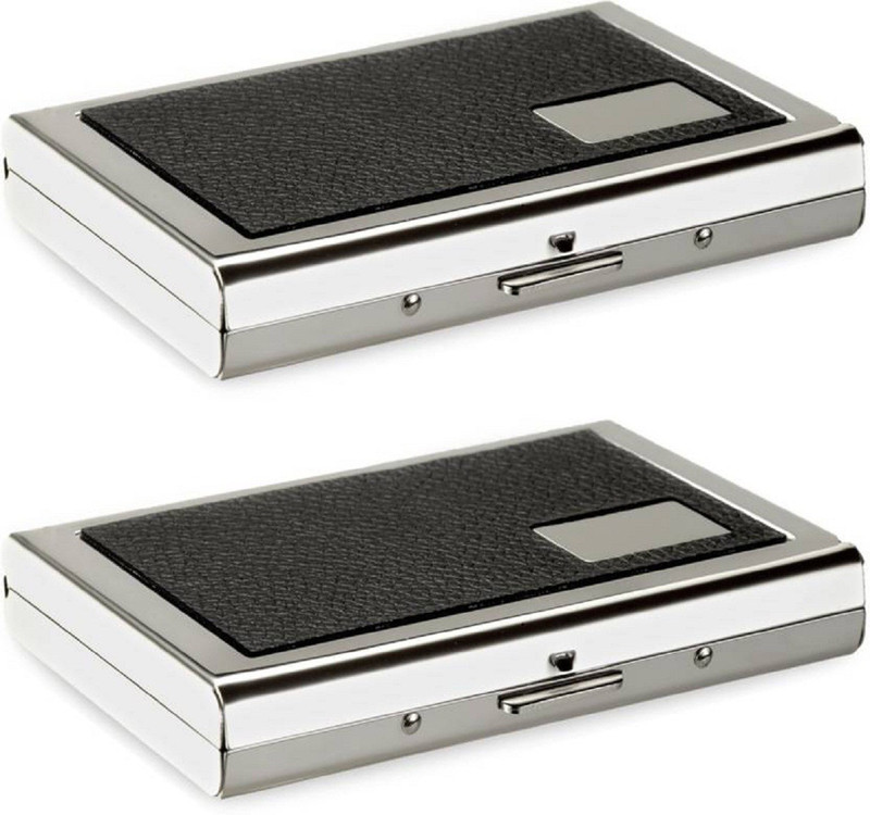 Sadarbazaarsales.Com |Premium Quality| Handcrafted |Combo of 2| Black_ATM Driving Licence,Business Name Card, Debit/Credit, Personal ID Holder Cum Mini Wallet 6 Card Holder(Set of 2, Multicolor)