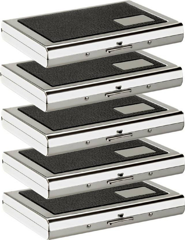 Sadarbazaarsales.Com |Premium Quality| Handcrafted |Combo of 5| Black_ATM Professional ID, Visiting, Debit/Credit, Official ID Holder Cum Mini Wallet 6 Card Holder(Set of 5, Multicolor)