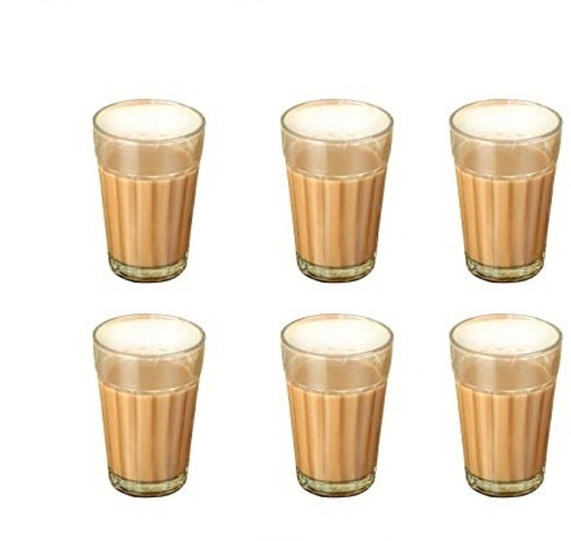 ezra TEA265 Glass Set(Glass, 100 ml, Clear, Pack of 6)