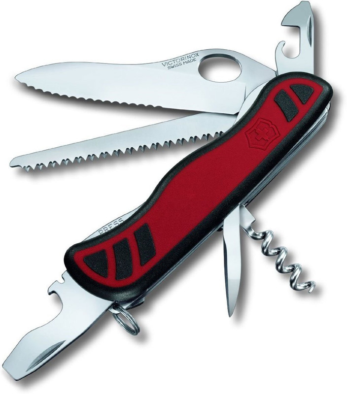 Victorinox Forester One Hand,wavy Edge,2C Red/Black Swiss Army Knife(Red, Black)