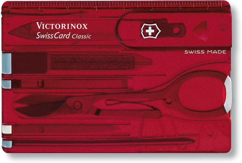 Victorinox Swiss Card Ruby Red Transluent Swiss Army Knife