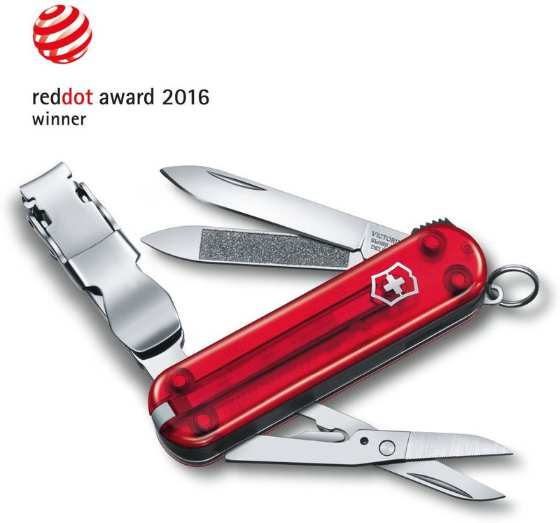Victorinox NailClip 580, 65mm, Ruby, Folding Box Swiss Army Knife(Red)