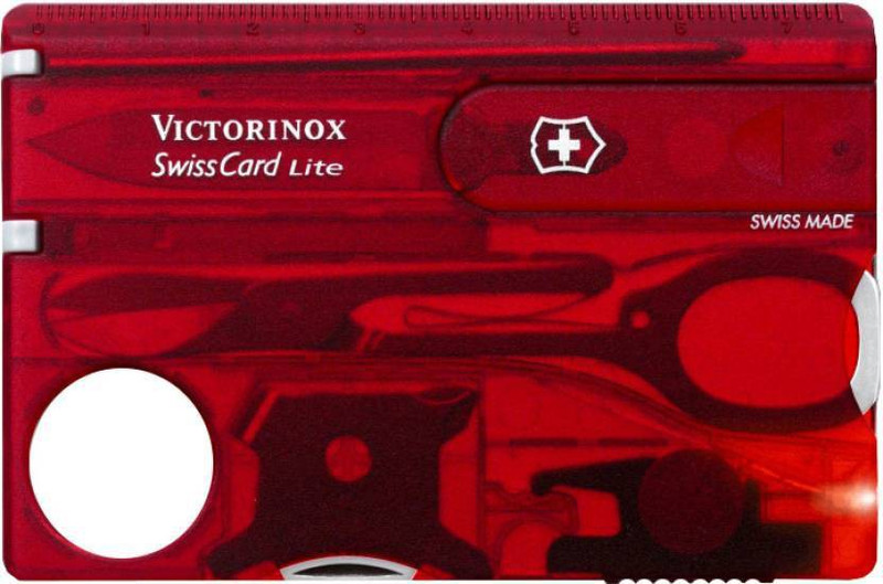 Victorinox Swiss Card Lite Ruby Red Translucent Swiss Army Knife(Red)