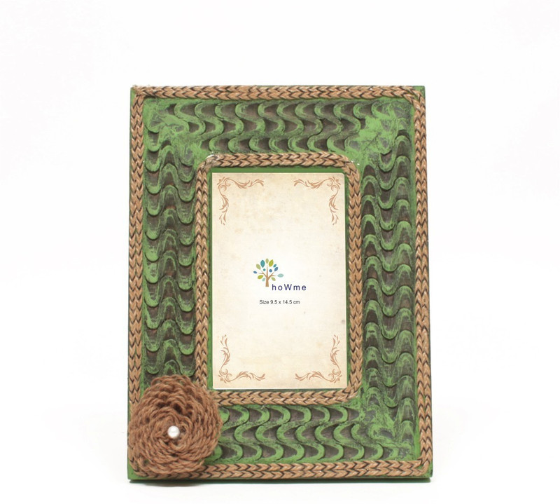 howme Wood Photo Frame(Green, 1 Photos)