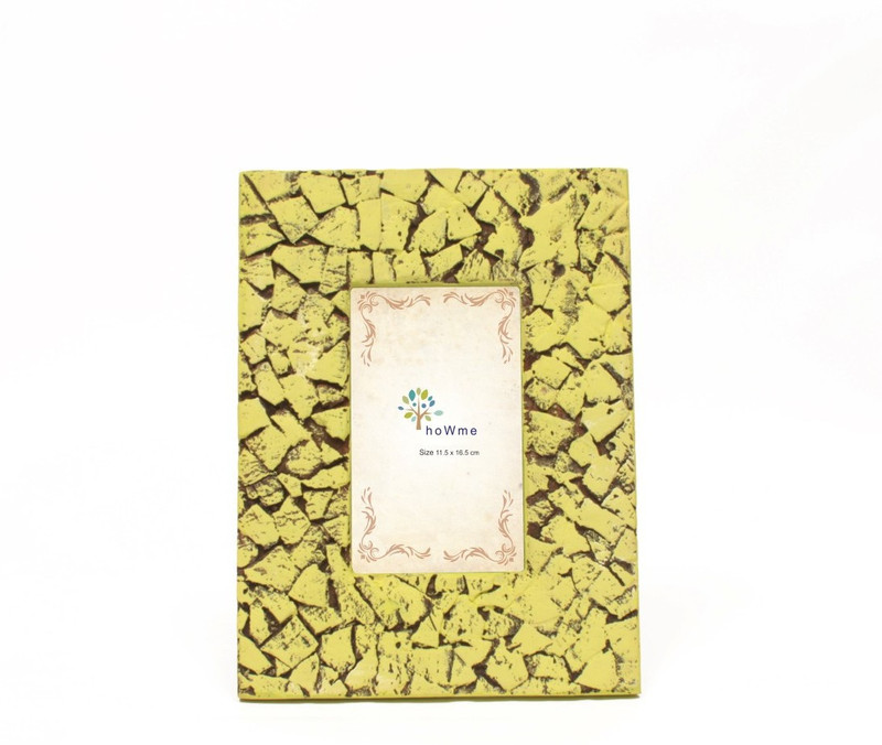 howme Wood Photo Frame(Yellow, 1 Photos)