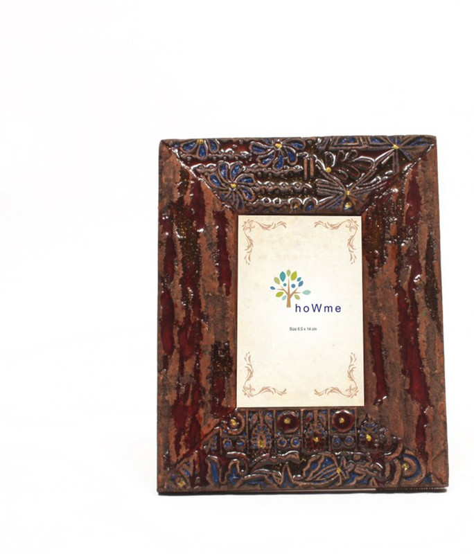 howme Wood Photo Frame(Brown, 1 Photos)