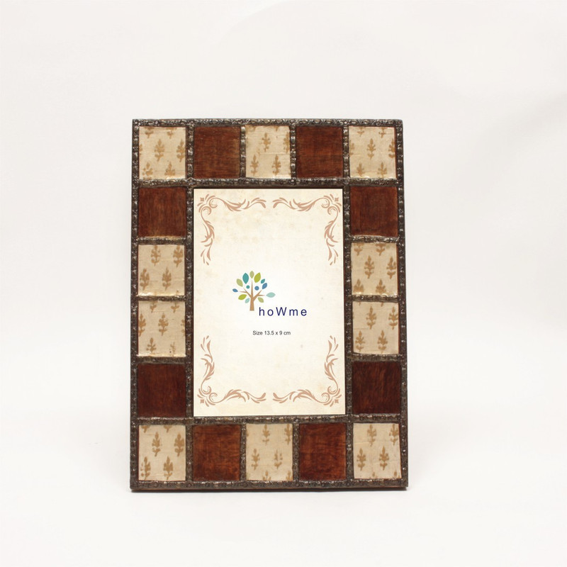 howme Wood Photo Frame(Brown, 1 Photos)