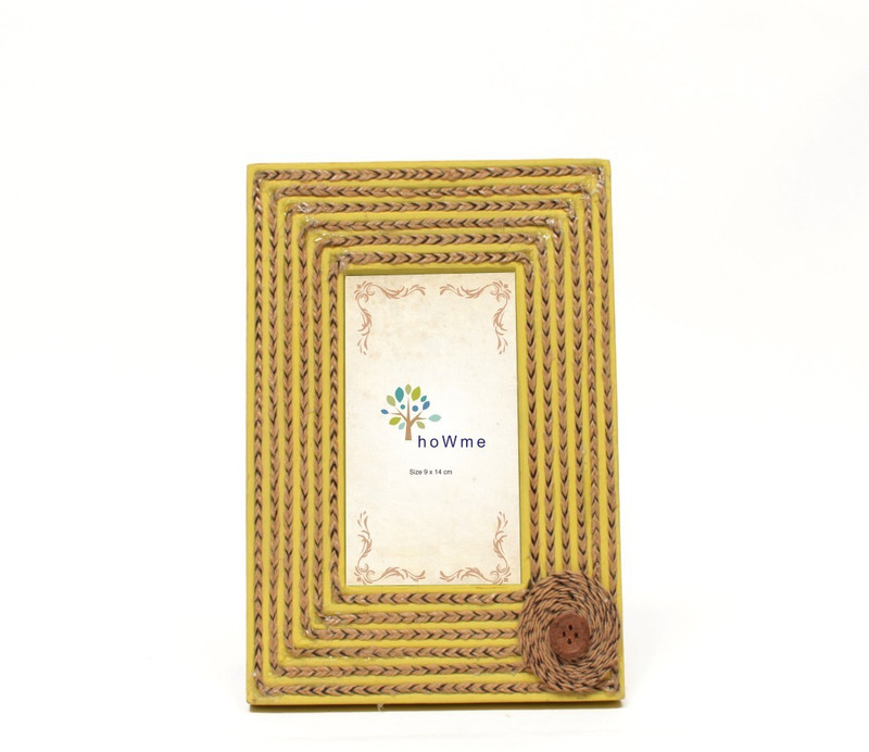 howme Wood Photo Frame(Yellow, 1 Photos)