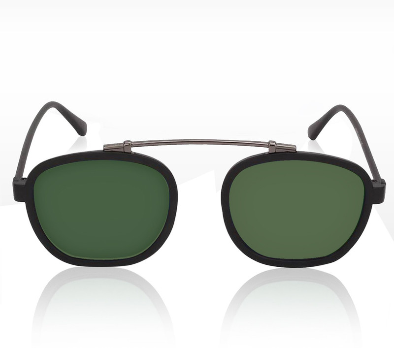 Knotyy Rectangular Sunglasses(Green)