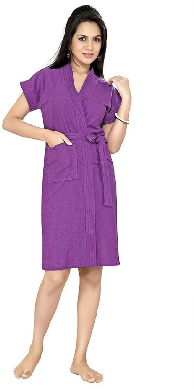 pink prachi move Free Size Bath Robe(1, For: Women, move)