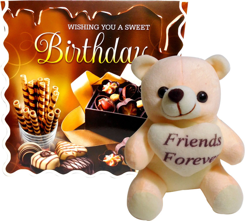 Siddhi Gifts birthday gifts for friends - Birthday Greeting Card With Small Soft Cute Teddy(Set of 1) Siddhi Gifts birthday gifts for friends - Birthday Greeting Card With Small Soft Cute Teddy(Set of 1)