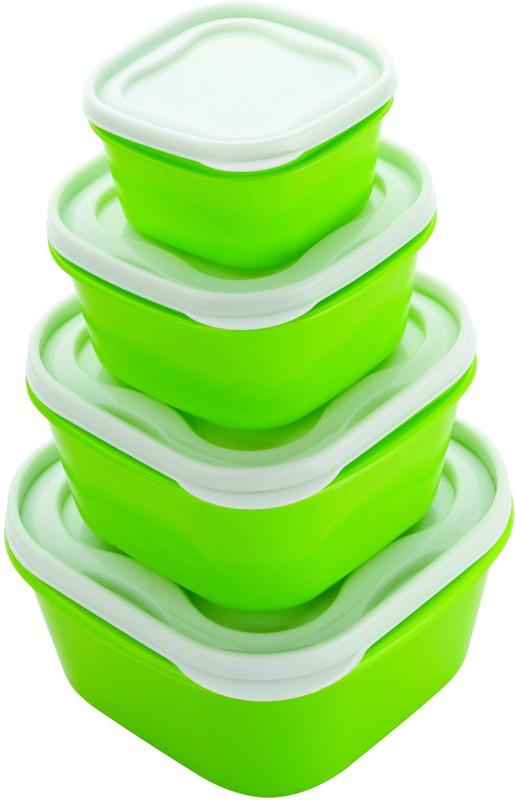 super classic Airtight Multiuse - 2400 ml, 1400 ml, 800 ml, 400 ml Plastic Multi-purpose Storage Container (Pack of 4, Green) Plastic Fruit & Vegetable Basket (Green) Plastic Fruit & Vegetable Basket(Green)