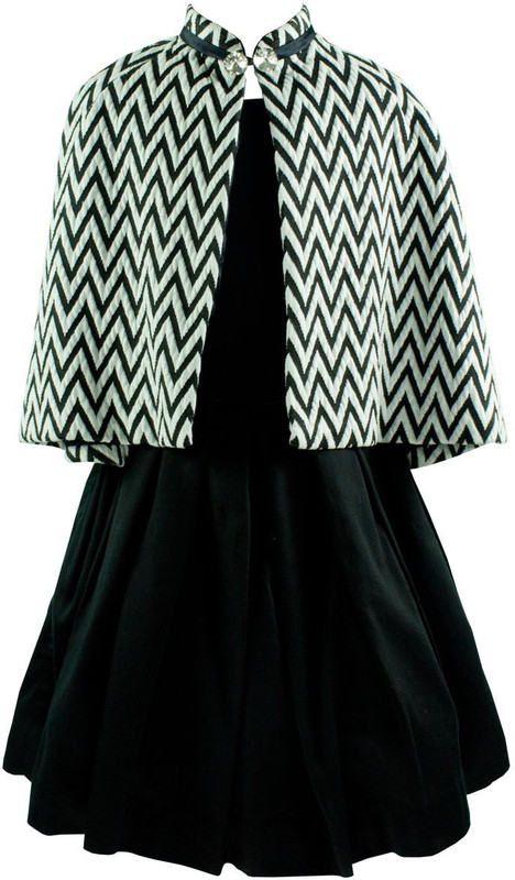 page3baby Girls Party(Festive) Poncho Dress(Black)