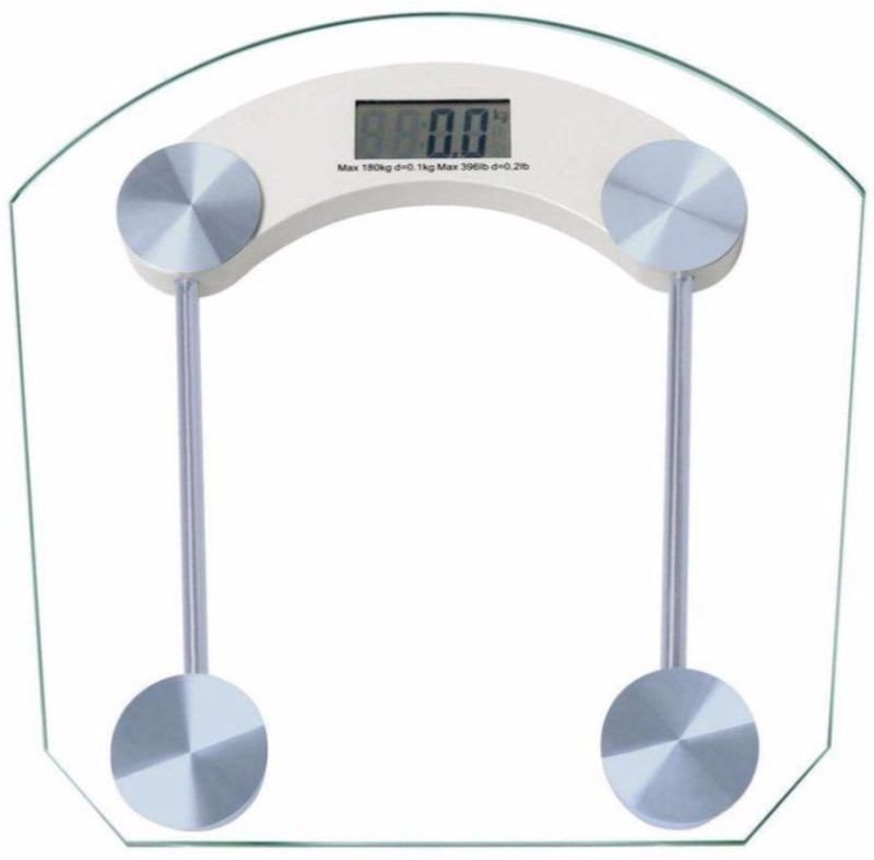 Sapro Personal Scale Digital Thick Glass Weighing Scale Weighing Scale(White)