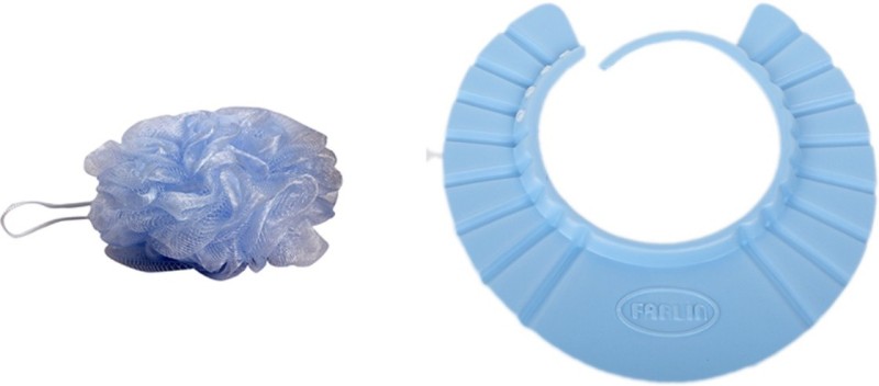 Farlin Washing Hair Hat with Bath Ball Combo Pack (Blue)(Blue)