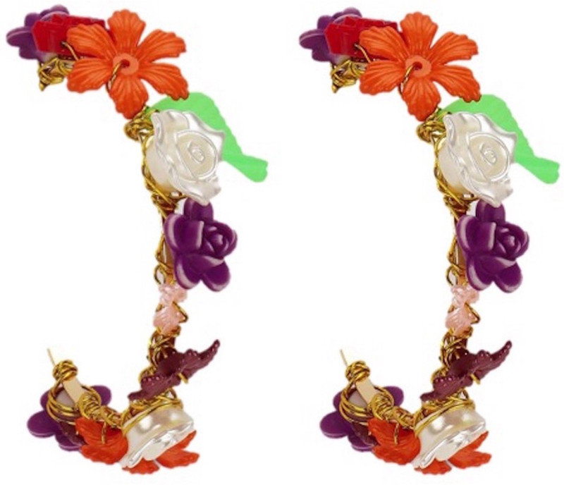 stylefiestafashion Garden Bloom Earrings Plastic Hoop Earring