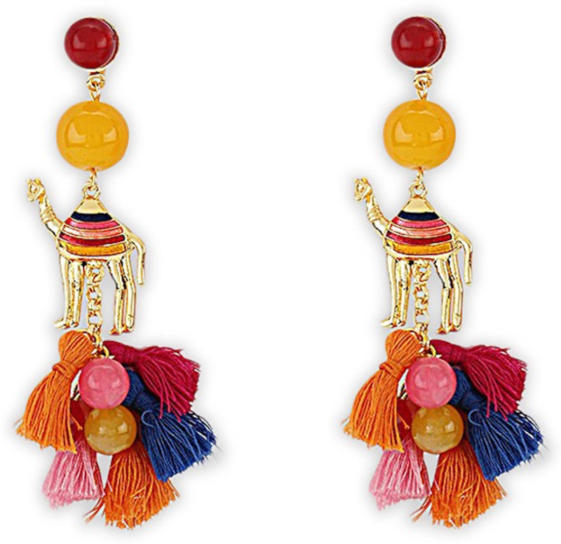 stylefiestafashion Coloured Camel Earrings Alloy Tassel Earring