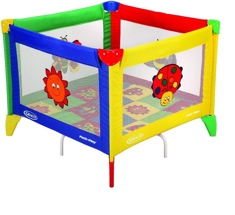 Graco Pnp Square Bugs Quilt_9261Qb Bassinet(Multicolor)