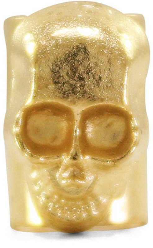 silverstoli Fancy Stylish Skull Design Golden Colour For Men's women's Alloy Cuff Earring