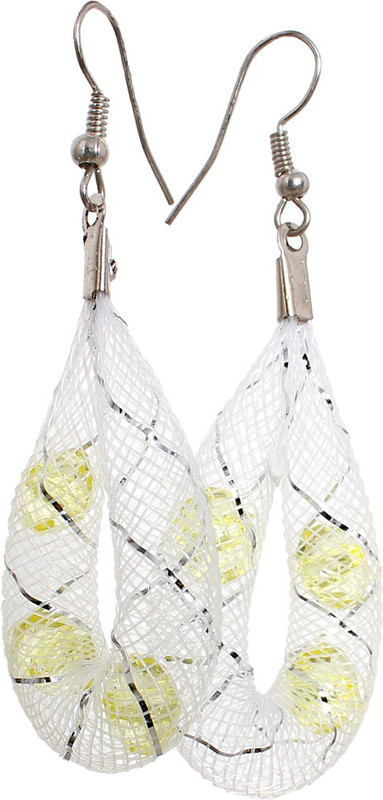 vendee fashion Vendee Fashion mesh net with tiny stones filled earrings (4413B) Cubic Zirconia Alloy Earring Set