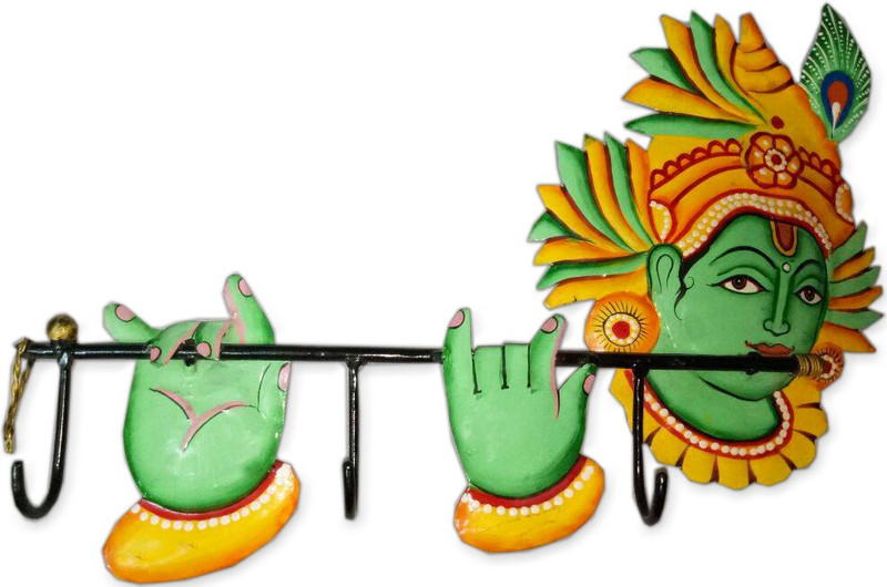 jisethji key03 Cast Iron Key Holder(3 Hooks, Multicolor)