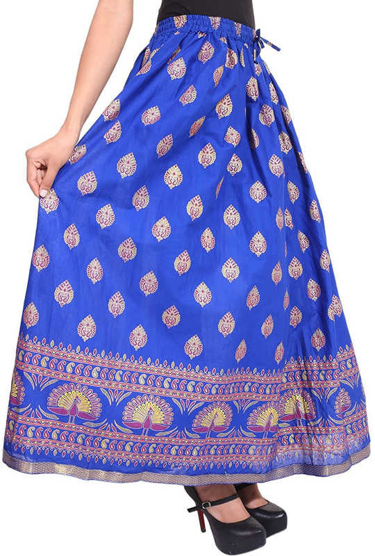 sablani Animal Print Women A-line Blue Skirt
