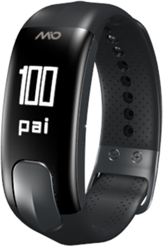 Mio Slice Personal Activity Score Smartband(Black Strap, Size : Regular)