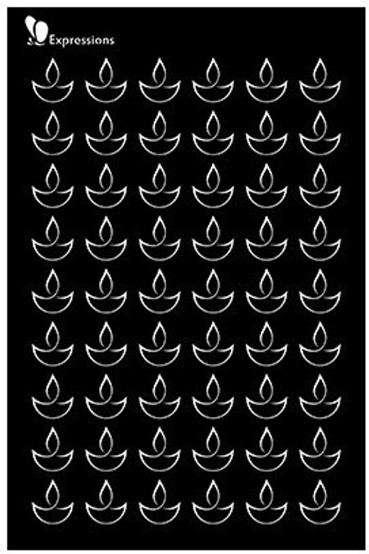 expressions craft stamps Diya EST6004 Hand made Design Stencil(Pack of 1, Art Stencil)