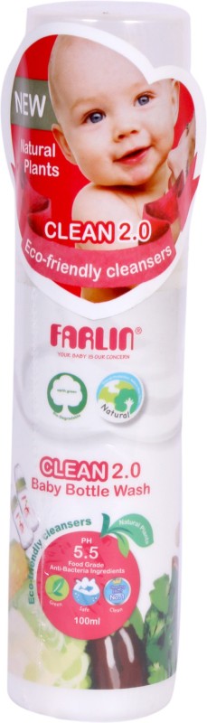 Farlin Eco-Friendly Liquid Cleanser Spray 2.0 for Baby Bottles, Accessories, Fruits and Vegetable (100ml)(White)