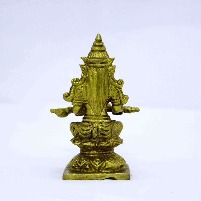 THE HOLY MART The Holy Mart Annapurna Devi (7X4X10) Decorative Showpiece  -  10 cm(Brass, Gold)