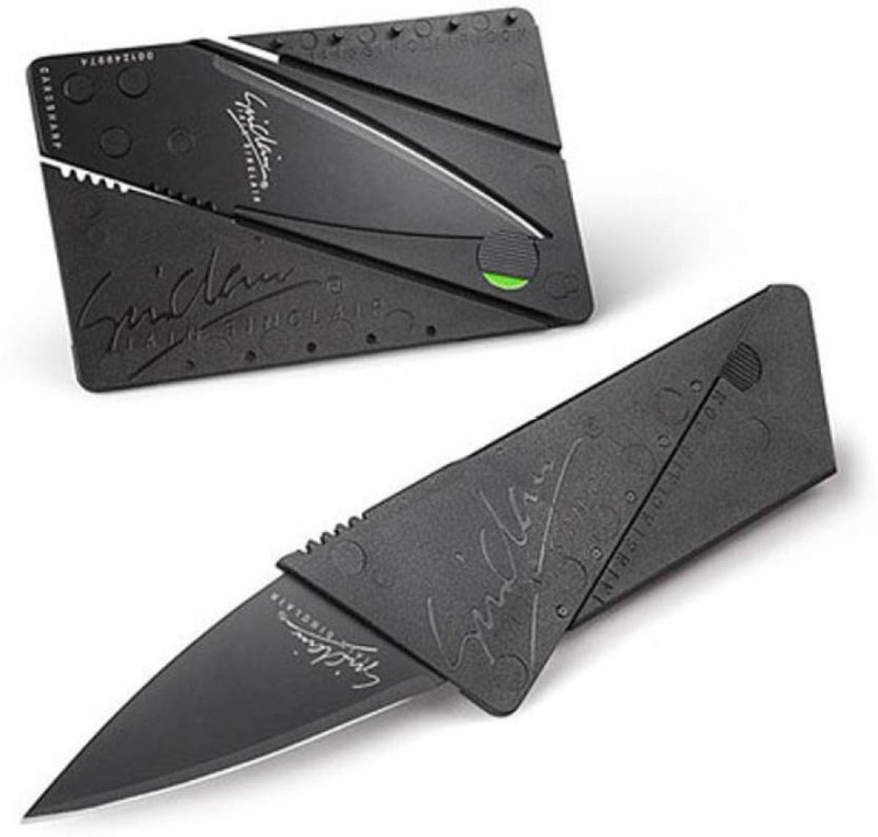 Snowpearl Credit Card Folding Safety 1 Multi-utility Knife(Black)