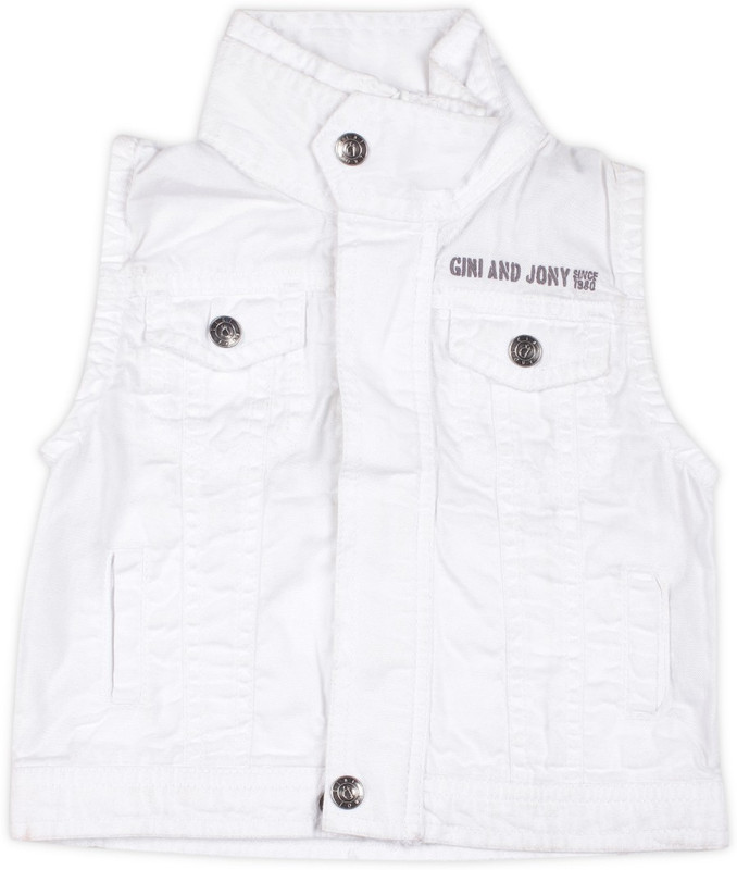 Gini & Jony Sleeveless Solid Baby Boys Jacket