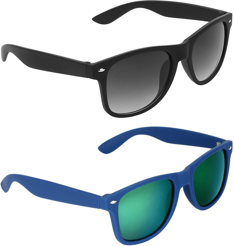 Abner Wayfarer, Wayfarer Sunglasses(Black, Multicolor) Abner Wayfarer, Wayfarer Sunglasses(Black, Multicolor)