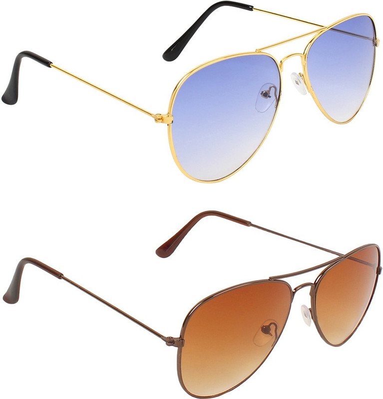Abner Aviator, Aviator Sunglasses(Blue, Brown) Abner Aviator, Aviator Sunglasses(Blue, Brown)
