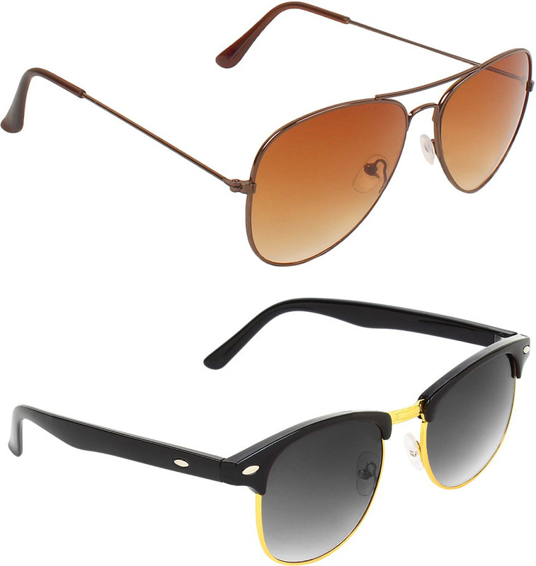 Abner Aviator, Clubmaster Sunglasses(Multicolor) Abner Aviator, Clubmaster Sunglasses(Multicolor)