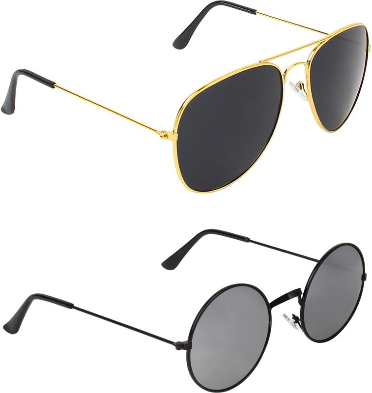 Abner Aviator, Round Sunglasses(Multicolor) Abner Aviator, Round Sunglasses(Multicolor)