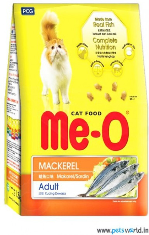 pawsitively Me-O Adult Cat Food Mackeral Flavor - 3 kg Mackeral 3 kg Dry Cat Food