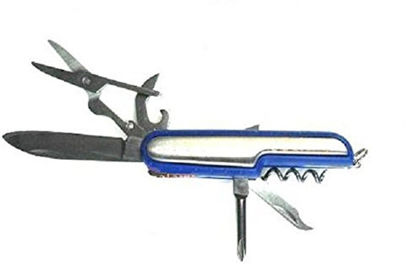 Italish 8 in 1 Genuine Multifunction Stainless Steel Corrosion Resistant Knife Set 8 Multi-utility Knife(Silver)