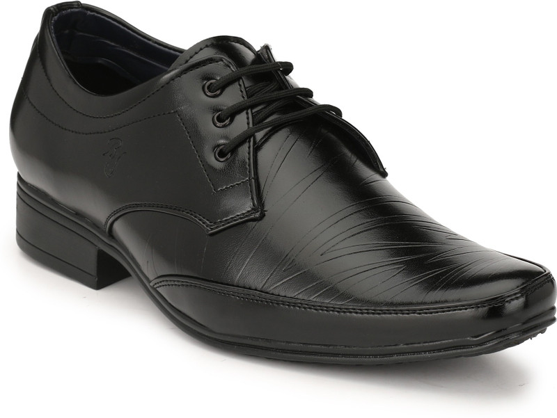 Big Junior Black Formal Shoes Lace Up For Men(Black)