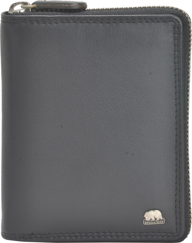 BROWN BEAR Men Grey Genuine Leather Wallet(4 Card Slots)