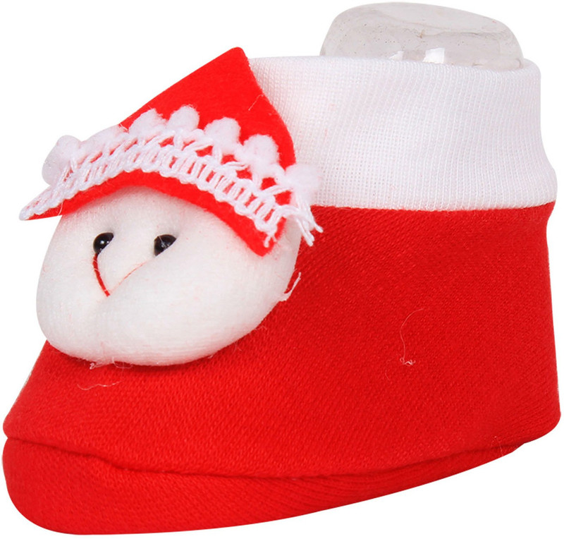 Ole Baby OB-CSB-F695-P Booties(Toe to Heel Length - 10 cm, Red)