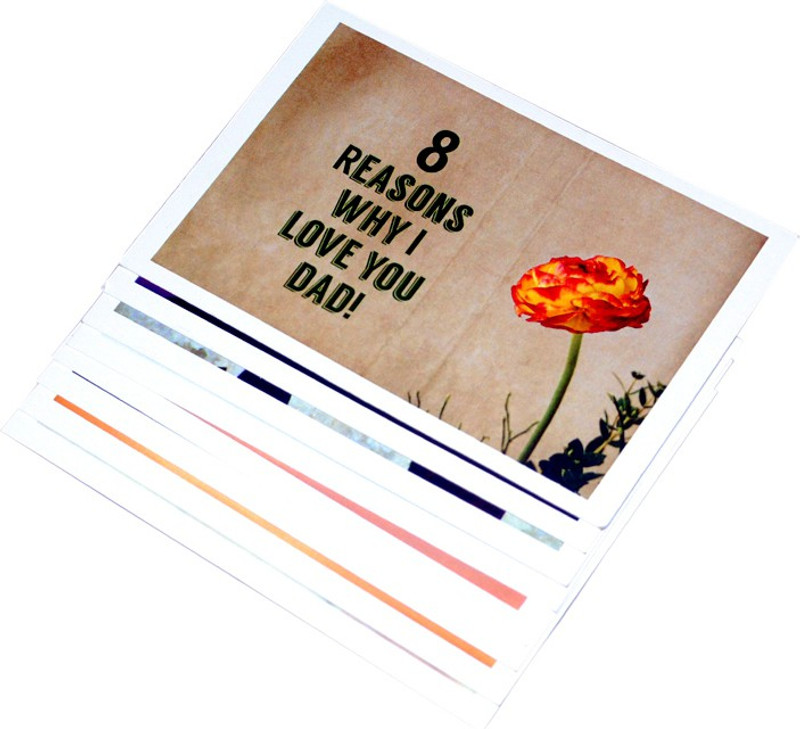 stawnch STAWNCH 8 REASONS WHY I LOVE YOU DADDY Greeting Card(Multicolor, Pack of 1)