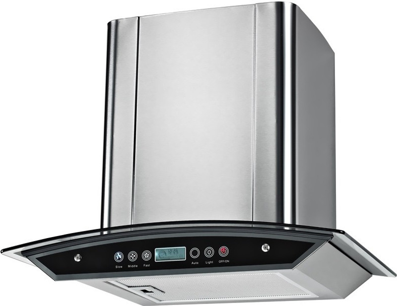 Ariva Enric CF LED Light Sensor & Remote Chimney - SS & Glass Wall Mounted Chimney(Grey 1200 CMH)