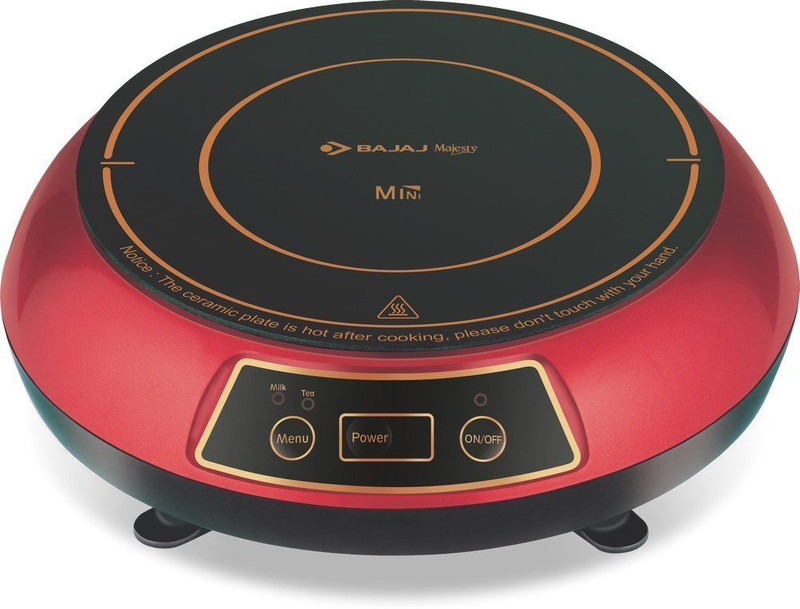 Bajaj Majesty Mini Induction Cooktop(Red, Push Button)