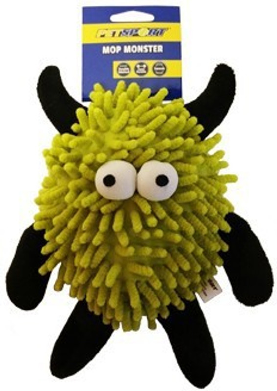 petsports Mop Monster Assorted Double Stiched Cotton Squeaky Toy For Dog