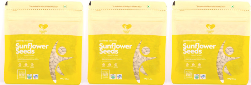 Nourish You Organic Sunflower Seeds(300 g, Pack of 3)